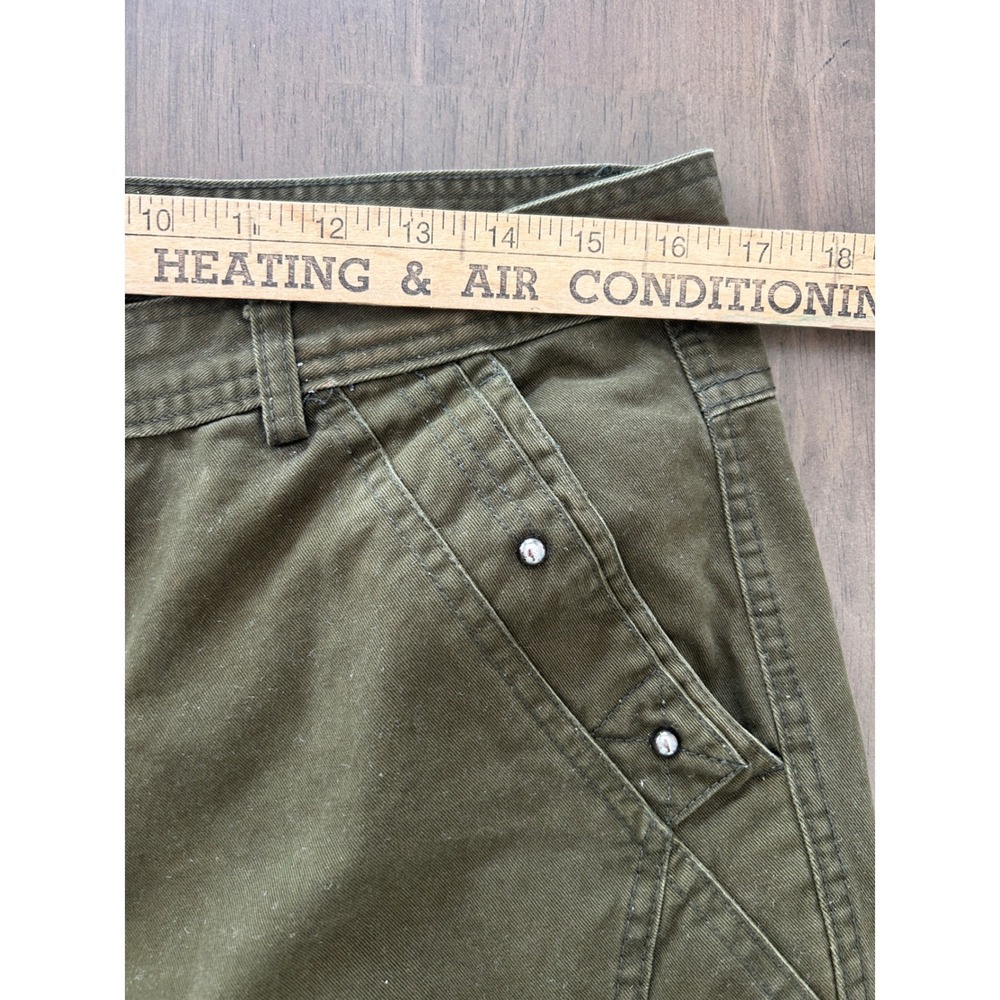 Olive Green Cargo Pants Multi Pocket Utility Streetwear Gorpcore Trousers Sx 34 - Picture 6 of 13